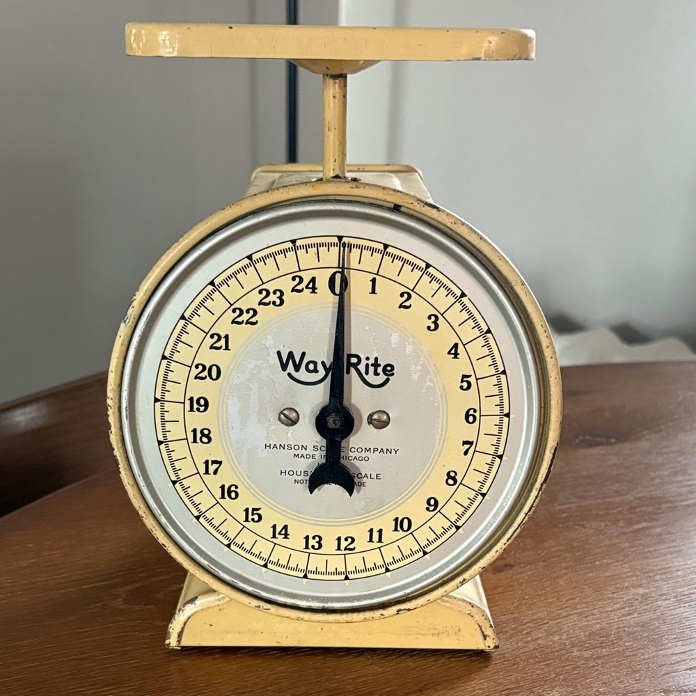 Way-Rite Vintage Yellow Kitchen Scale